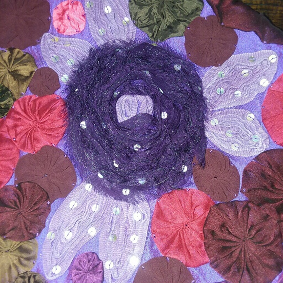 Fashion blazer purple and red floral snap jacket - Picture 4 of 6